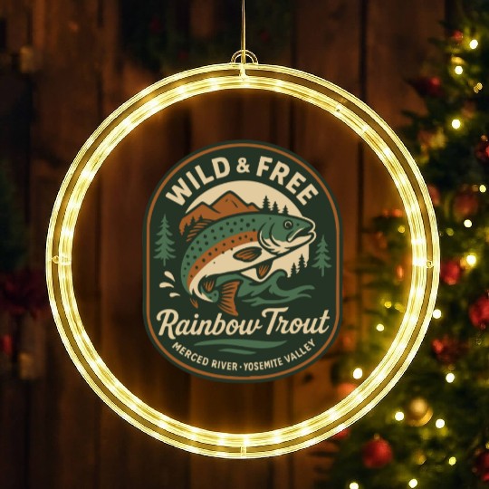 Rainbow Trout LED Christmas Window Lights