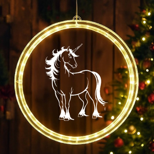 Majestic Unicorn Outline LED Christmas Window Lights