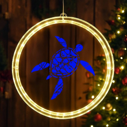 Turtle pattern cracks scratches vintage retro cool LED Christmas Window Lights