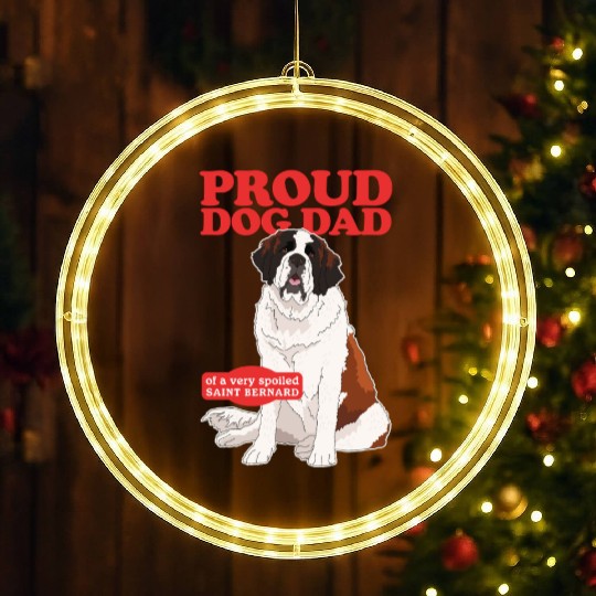 Saint Bernard Dog Dad St. Bernhard LED Christmas Window Lights