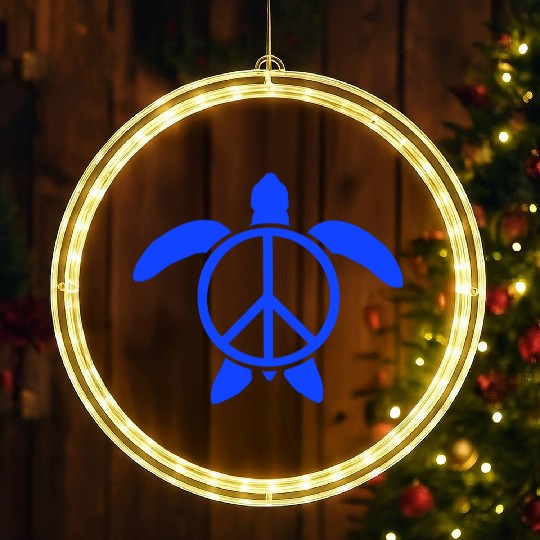 Water Turtle Peace Victory Love Cute Symbol Logo LED Christmas Window Lights