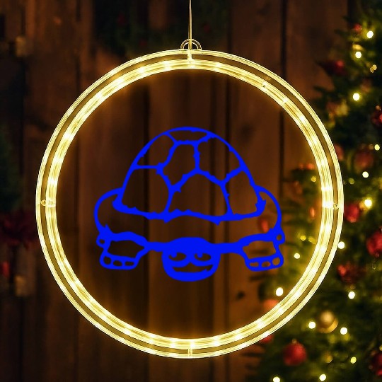 Turtle hiding shy funny grin smile cheeky cute fun LED Christmas Window Lights