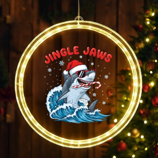 Jingle Jaws – Christmas Holiday with Bite Design LED Christmas Window Lights
