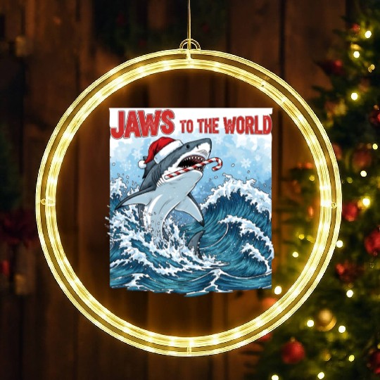 Jaws to the World – Christmastime Shark Attack LED Christmas Window Lights
