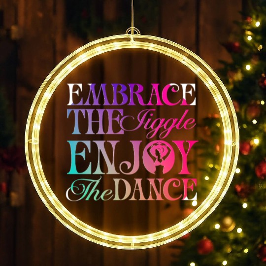Belly Dancing Persian Dancer Embrace The Jiggle LED Christmas Window Lights
