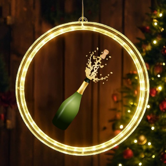 A champagne bottle – for New Year's Eve & parties LED Christmas Window Lights