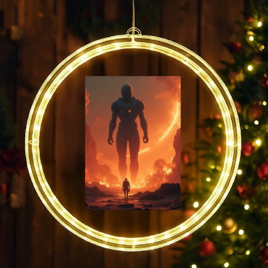 Giant Alien Overwatch Scene LED Christmas Window Lights