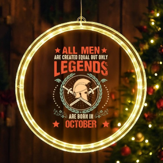 Sparta Legend Born in October LED Christmas Window Lights