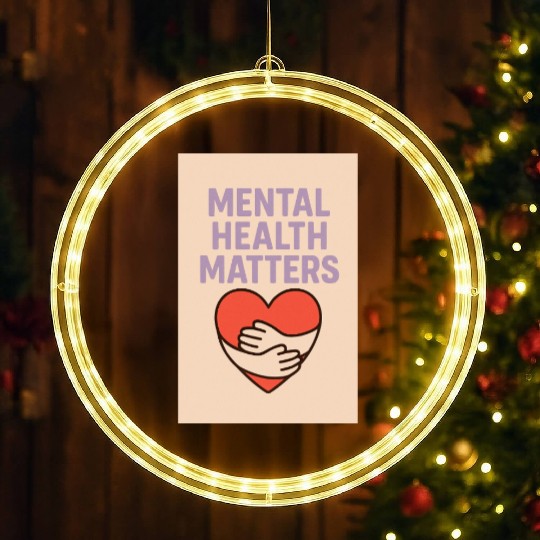Mental Health Matters – Soft Pastel Self-Care LED Christmas Window Lights