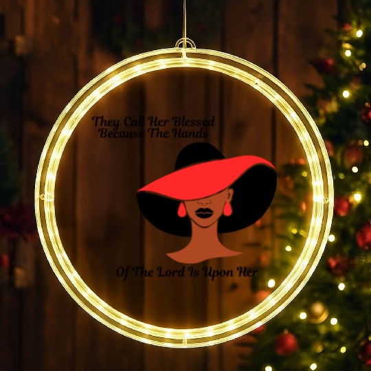 A Blessed Woman LED Christmas Window Lights