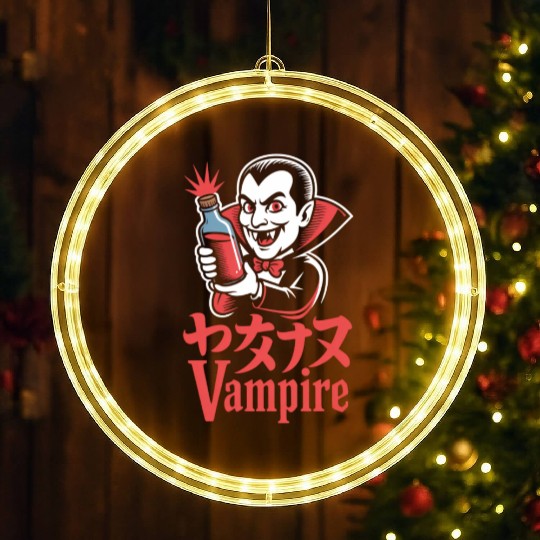Vampire Cartoon Character with Potion LED Christmas Window Lights