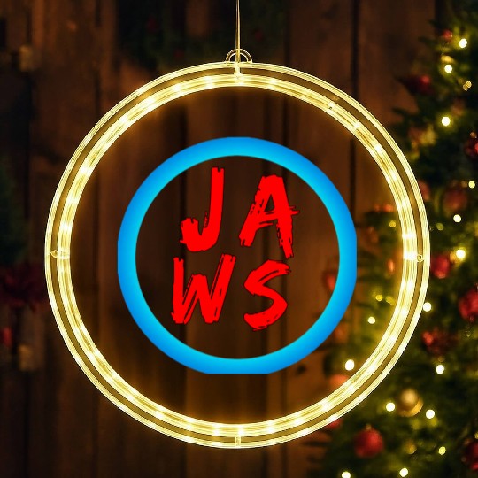 Vibrant Graffiti Style JAWS Logo LED Christmas Window Lights