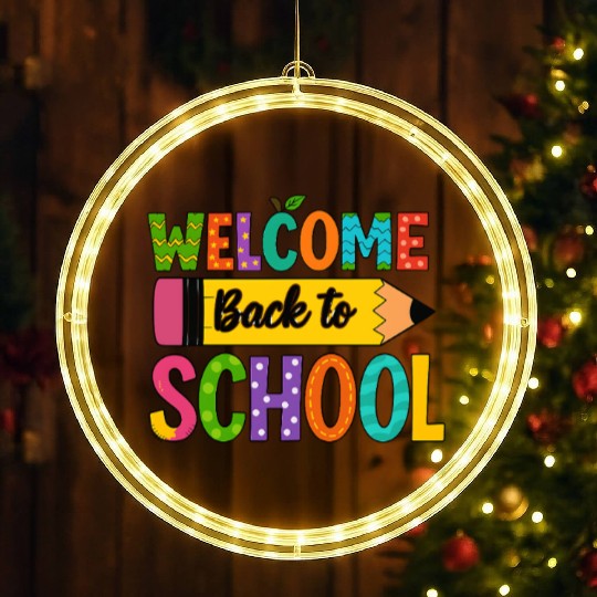 Welcome Back to School LED Christmas Window Lights