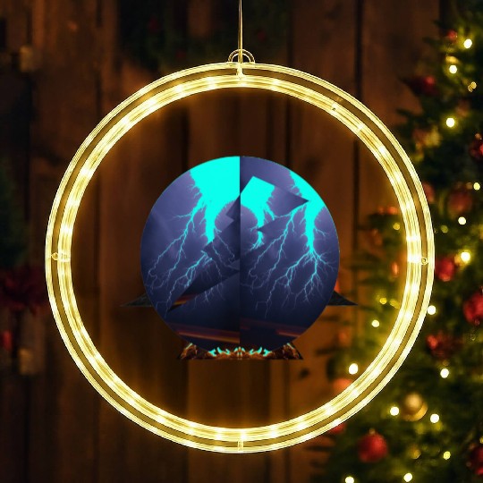 Royal Blue Lightning LED Christmas Window Lights