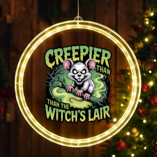 Creeper Mouse in Witch's Lair Design LED Christmas Window Lights