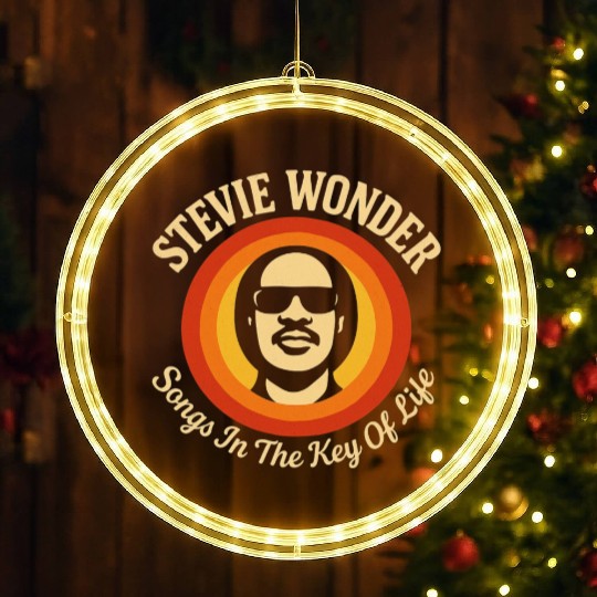 Stevie Wonder LED Christmas Window Lights rtro vintage Songs in the