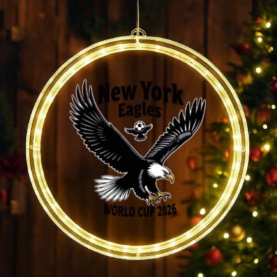 Patriotic Eagle Soccer LED Christmas Window Lights – USA World Cup 2026