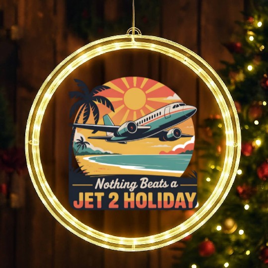 Nothing beats a Jet2 Holiday Tropical Sunset Scene LED Christmas Window Lights