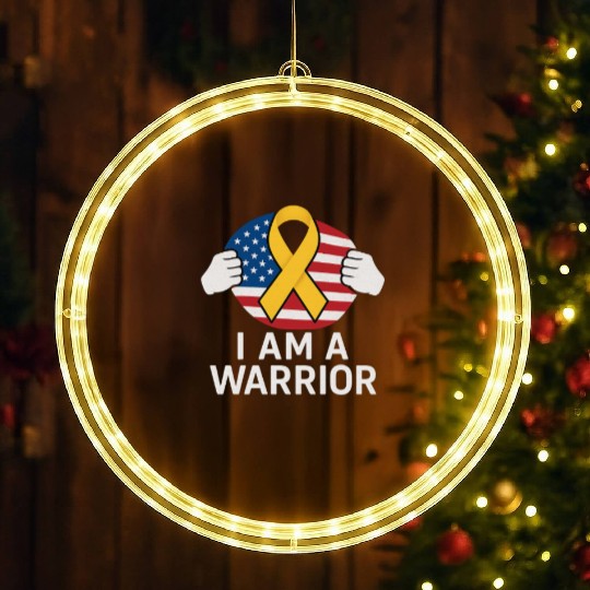 American Warrior of Strength & Awareness LED Christmas Window Lights