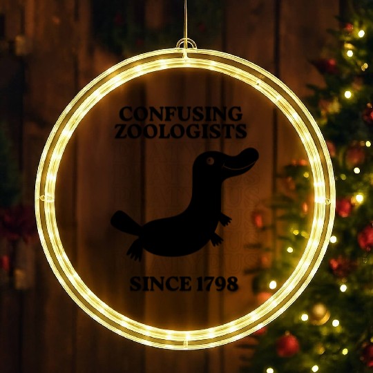 Confusing Zoologists Since 1798 Funny Platypus LED Christmas Window Lights