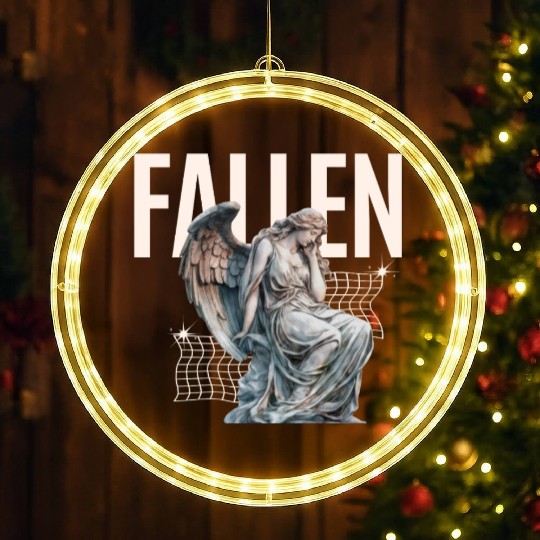 Reflective Angel Sculpture Design LED Christmas Window Lights