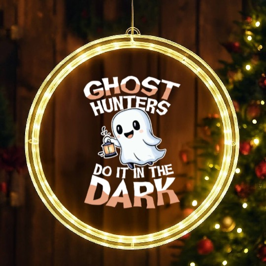 Ghost Hunters Do It In The Dark Cute Ghost LED Christmas Window Lights