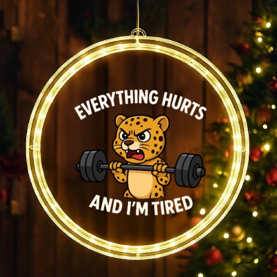 Leopard Weights Mood LED Christmas Window Lights