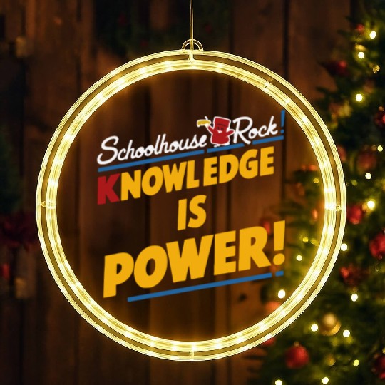 Schoolhouse Rock Knowledge is Power Back to School LED Christmas Window Lights