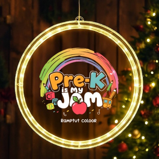 Pre K LED Christmas Window Lights PreSchool Pre K Teacher  Back to School
