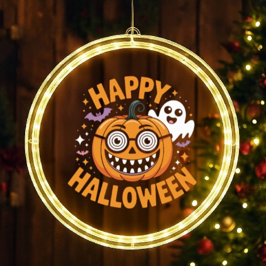 Trick Or Treat Halloween Pumpkin Happy Halloween LED Christmas Window Lights