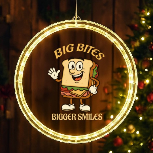 big bites bigger smiles - sandwich LED Christmas Window Lights
