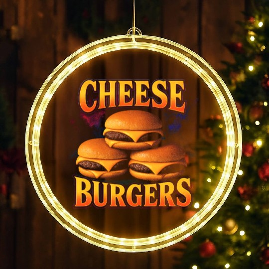 Bologna Sandwich Favorite Food Weird 90s Bologna LED Christmas Window Lights