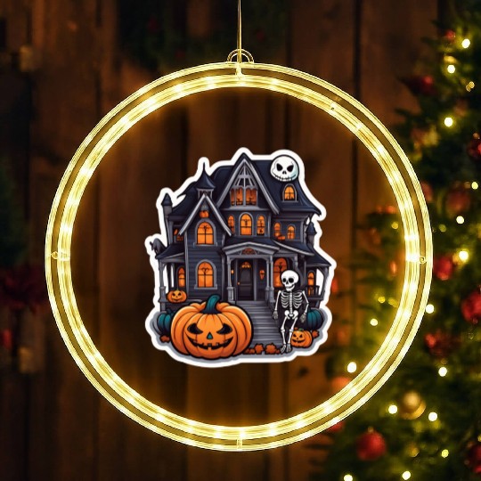 Haunted House Halloween Design LED Christmas Window Lights