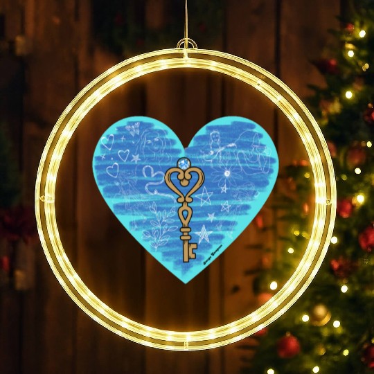 Girlhood in light blue LED Christmas Window Lights