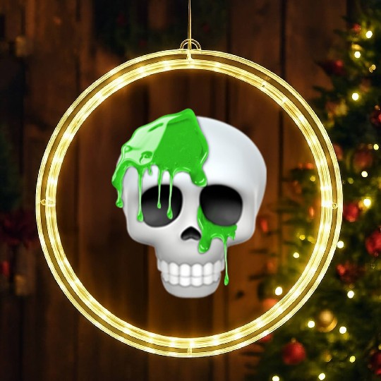 skull toxic emoticon LED Christmas Window Lights