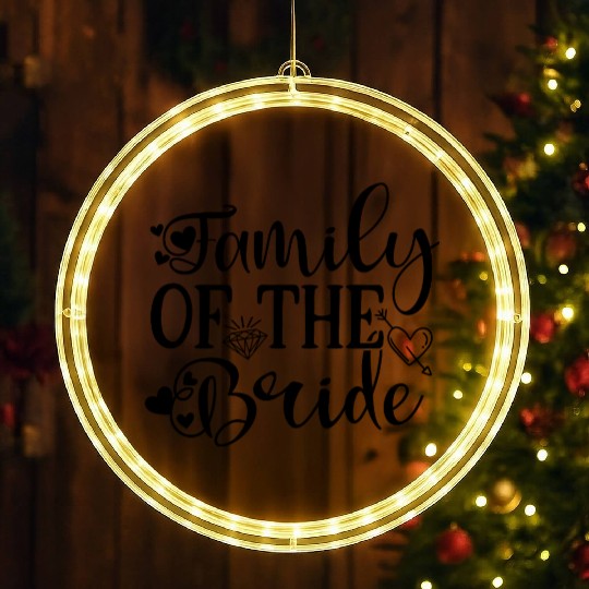 Familly Of The Bride Wedding Party Celebration  LED Christmas Window Lights
