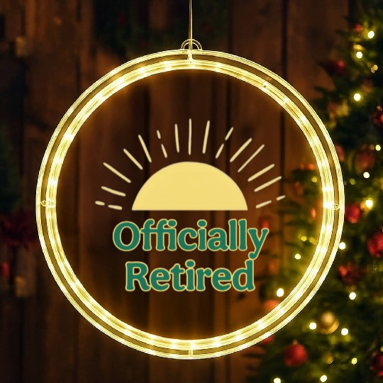 Sunrise Retirement Celebration Design LED Christmas Window Lights