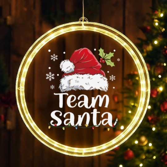 Team Santa Holiday Christmas Design LED Christmas Window Lights