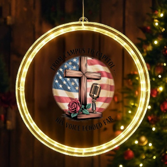 Charlie Kirk: Campus To Capitol LED Christmas Window Lights