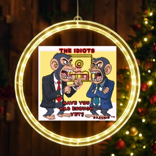 Humorous Monkey Politicians LED Christmas Window Lights