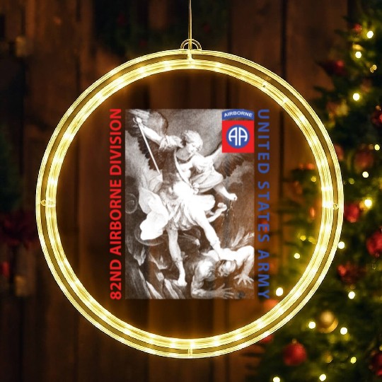 82nd Airborne - Saint Michael LED Christmas Window Lights