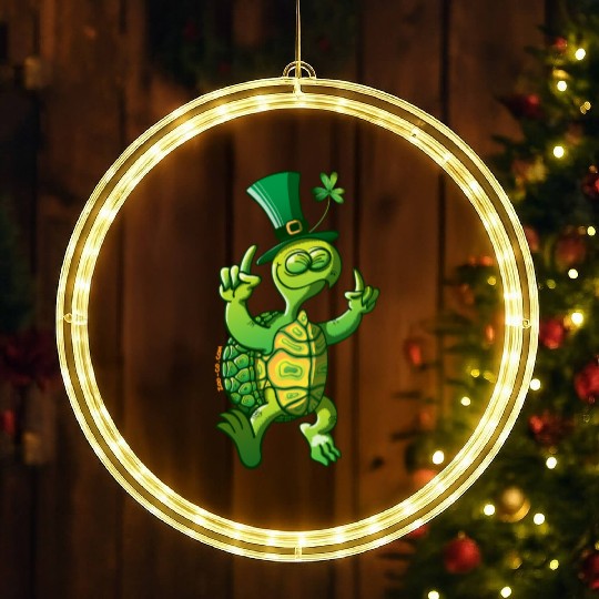 Saint Patrick's Day Turtle LED Christmas Window Lights