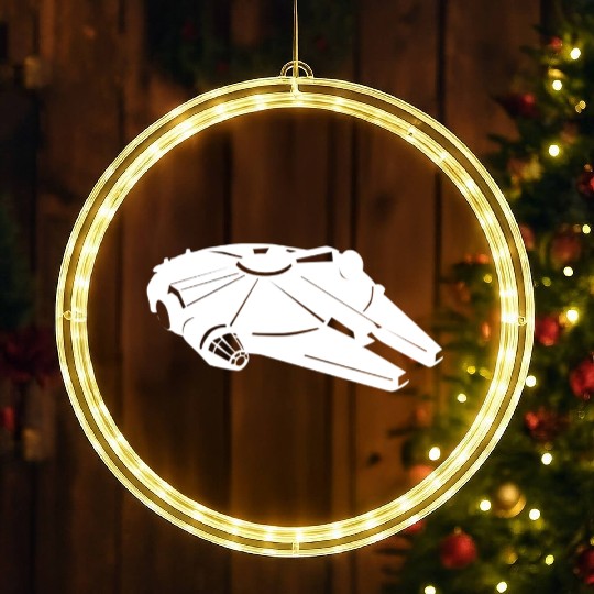 Millennium Falcon White LED Christmas Window Lights