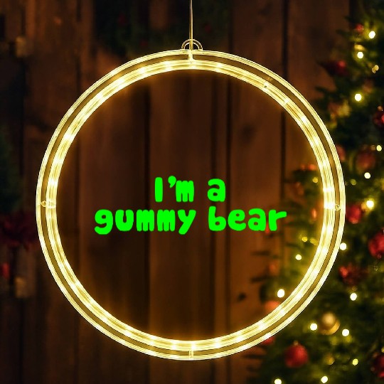 I'm A Gummy Bear Lyrics LED Christmas Window Lights