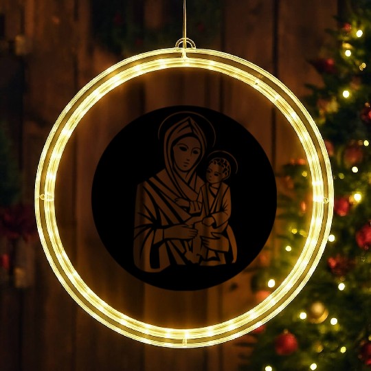 Mary Magdalene & Jesus Christian Catholic image LED Christmas Window Lights