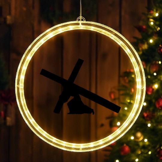 jesus carrying cross 1c LED Christmas Window Lights