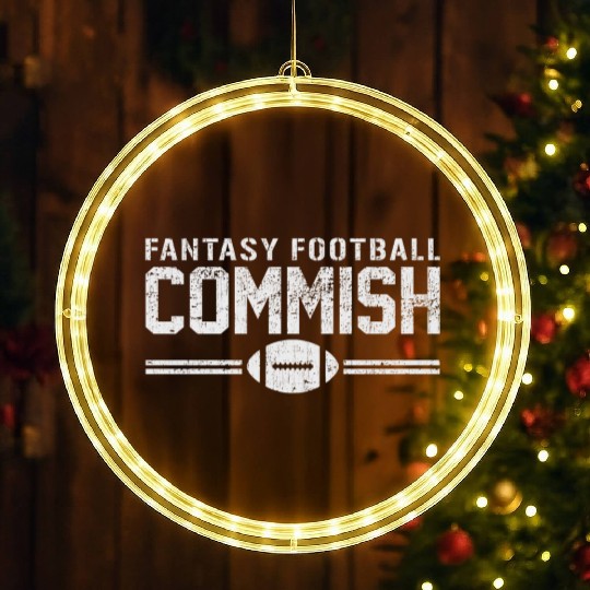 Fantasy Football Commish LED Christmas Window Lights