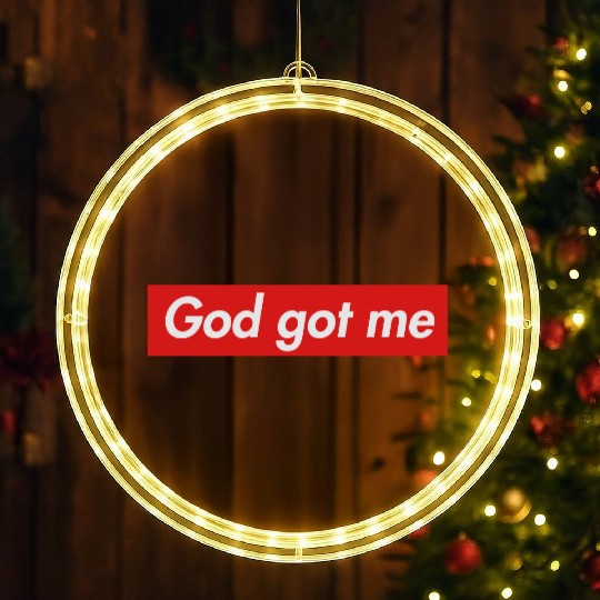 God got me LED Christmas Window Lights