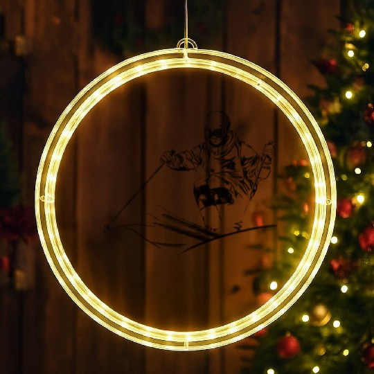 Mogul skiing LED Christmas Window Lights
