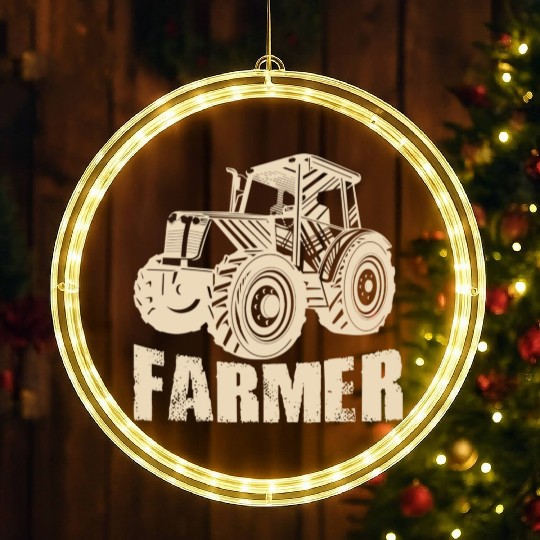 Farmer horny farmer stupid farmer farmer's wife LED Christmas Window Lights